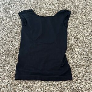 Free People Intimately Black Fitted Cap Sleeve Top NWOT